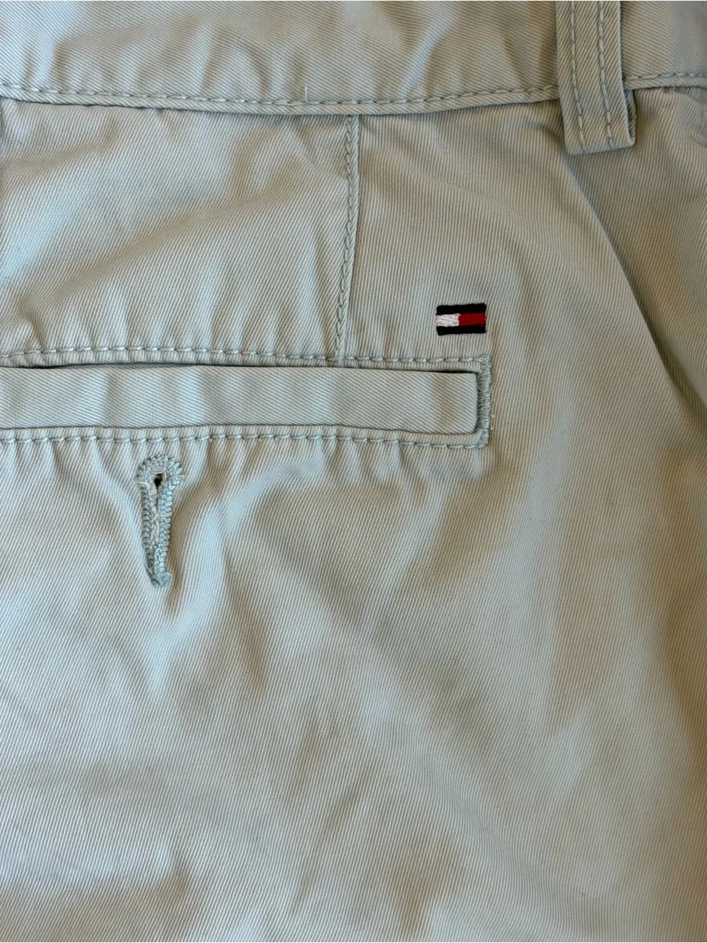 Tommy Hilfiger Light Pale Ice  Blue Chino Twill Golf Shorts Size 34